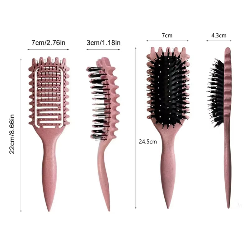 Curl Define Styling Brush Brosse Cheveux Femme Detangling Hair Brush Tangled Hair Comb Shaping Defining Curl Barber Styling Tool