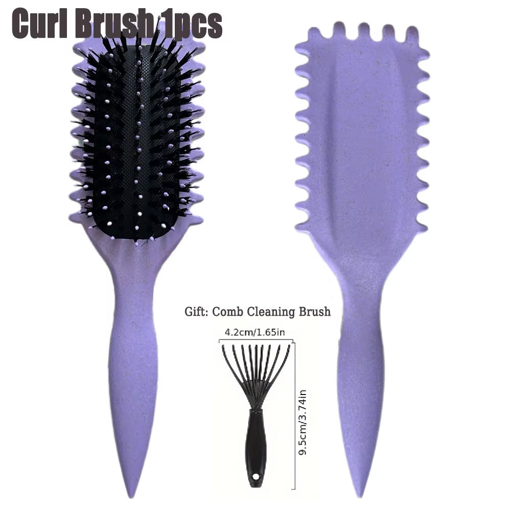 Curl Define Styling Brush Brosse Cheveux Femme Detangling Hair Brush Tangled Hair Comb Shaping Defining Curl Barber Styling Tool